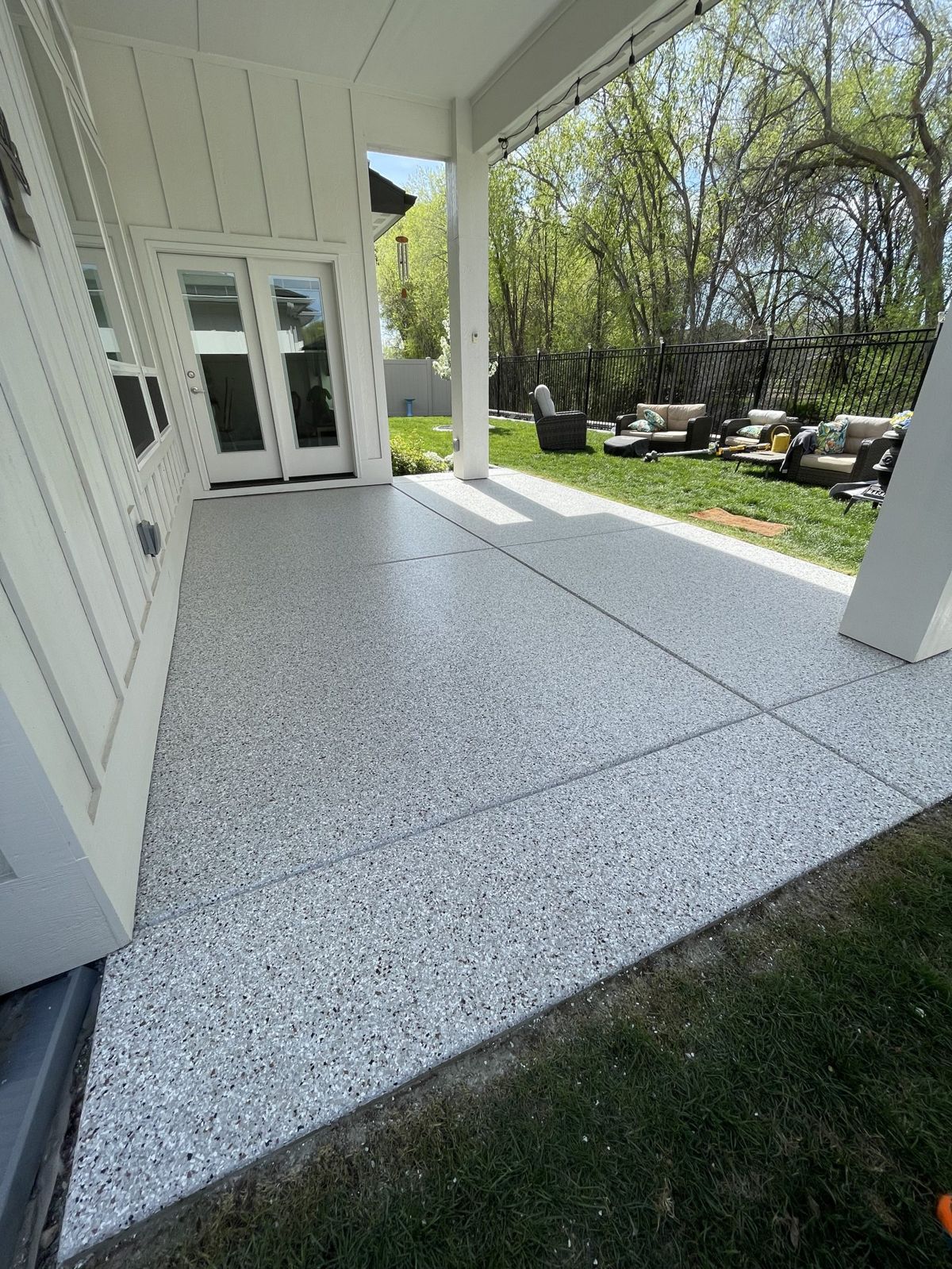 Epoxy-coated patio and walkway