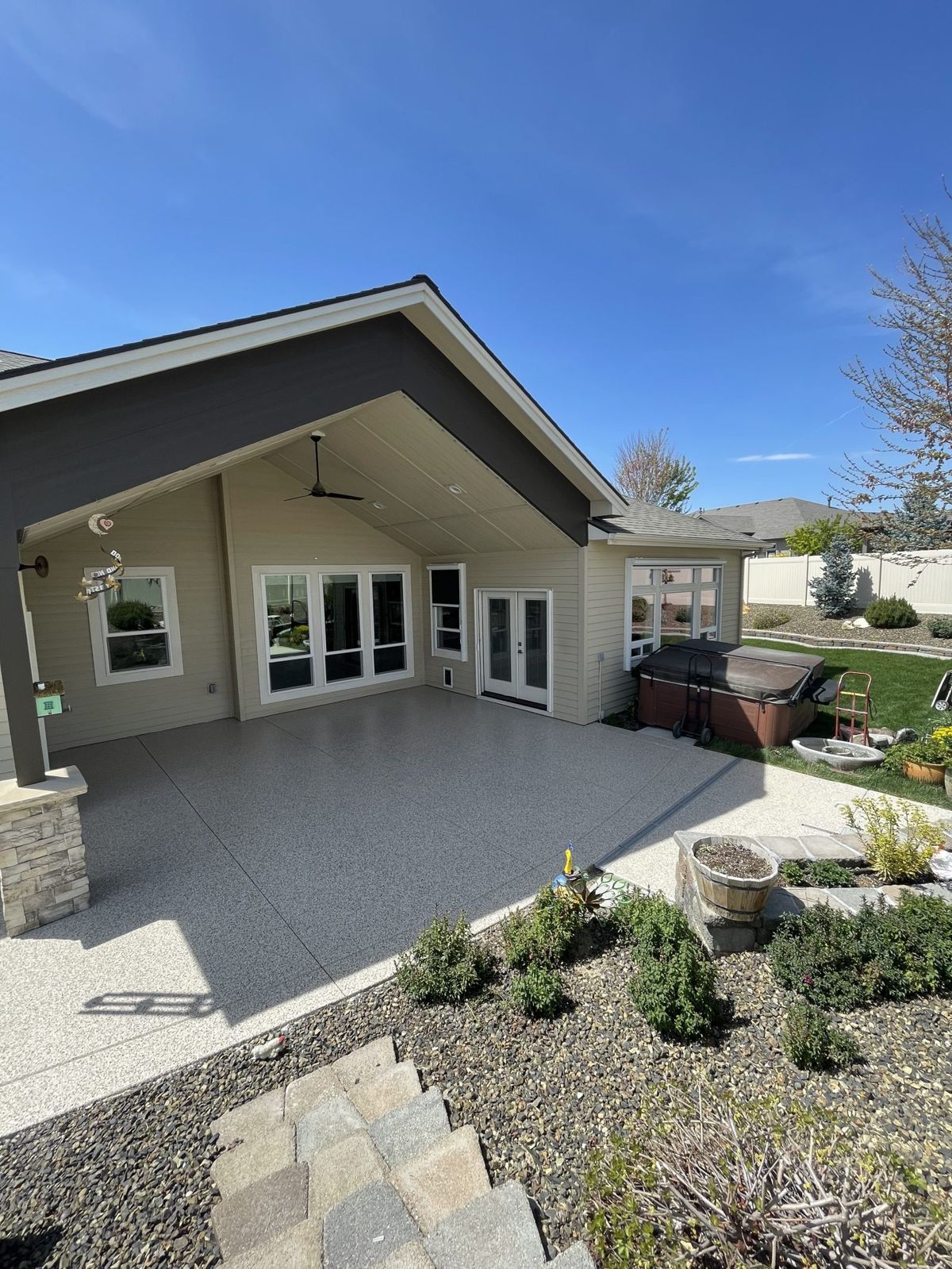 Backyard patio coating