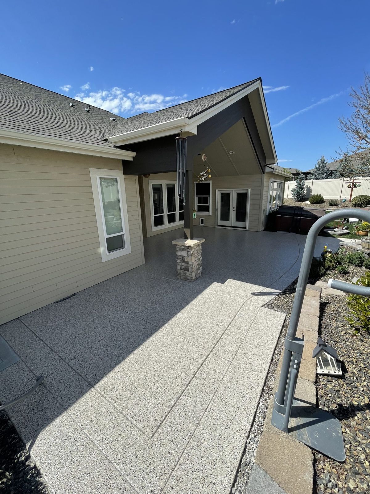 Exterior patio epoxy coating